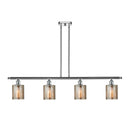 Cobbleskill Island Light shown in the Polished Chrome finish with a Mercury shade