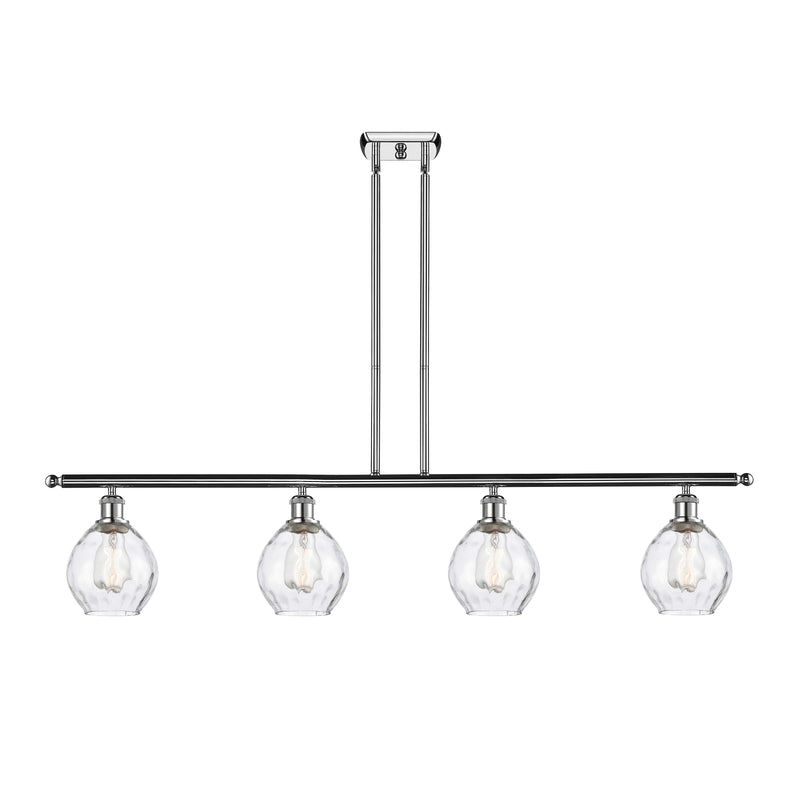 Waverly Island Light shown in the Polished Chrome finish with a Clear shade