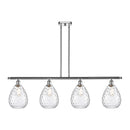 Waverly Island Light shown in the Polished Chrome finish with a Clear shade