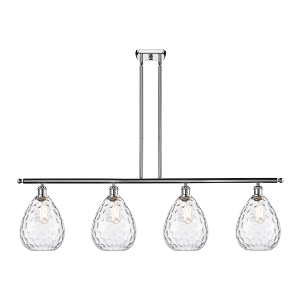 Waverly Island Light shown in the Polished Chrome finish with a Clear shade