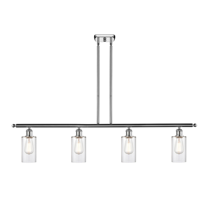 Clymer Island Light shown in the Polished Chrome finish with a Clear shade