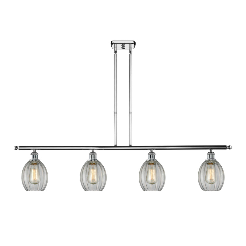 Eaton Island Light shown in the Polished Chrome finish with a Clear shade