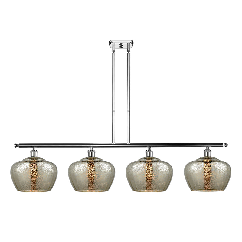 Fenton Island Light shown in the Polished Chrome finish with a Mercury shade