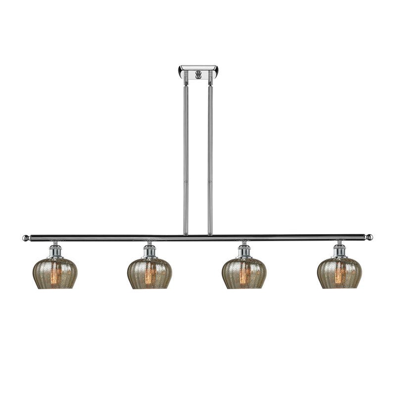 Fenton Island Light shown in the Polished Chrome finish with a Mercury shade