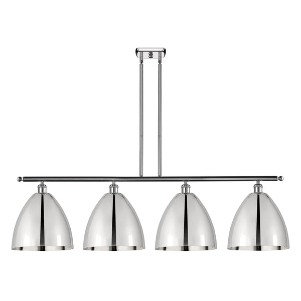 Ballston Dome Island Light shown in the Polished Chrome finish with a Polished Chrome shade