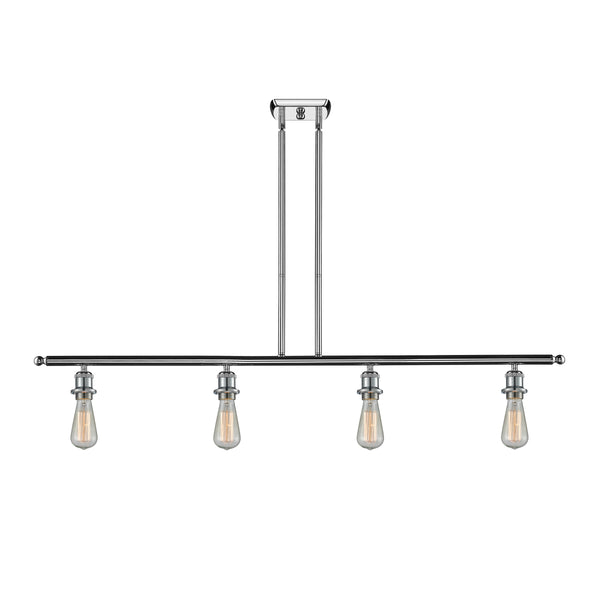 Bare Bulb Island Light shown in the Polished Chrome finish