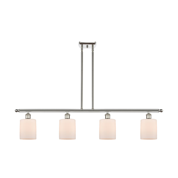 Cobbleskill Island Light shown in the Polished Nickel finish with a Matte White shade