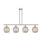 Farmhouse Rope Island Light shown in the Polished Nickel finish with a Clear Glass with Brown Rope shade