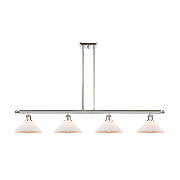 Orwell Island Light shown in the Polished Nickel finish with a Matte White shade