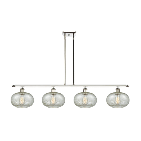 Gorham Island Light shown in the Polished Nickel finish with a Mica shade