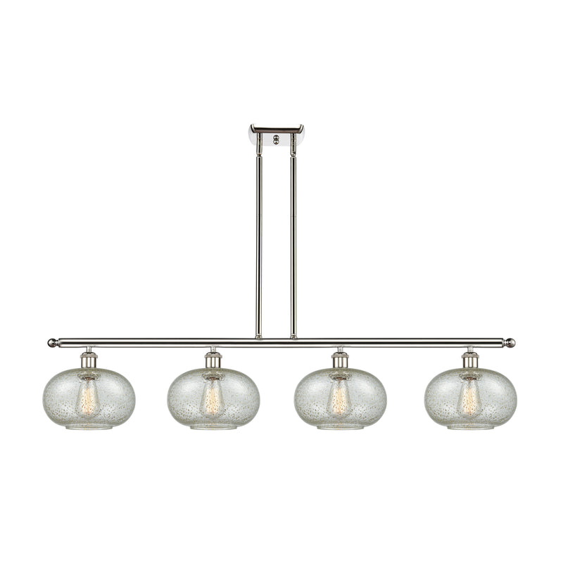 Gorham Island Light shown in the Polished Nickel finish with a Mica shade