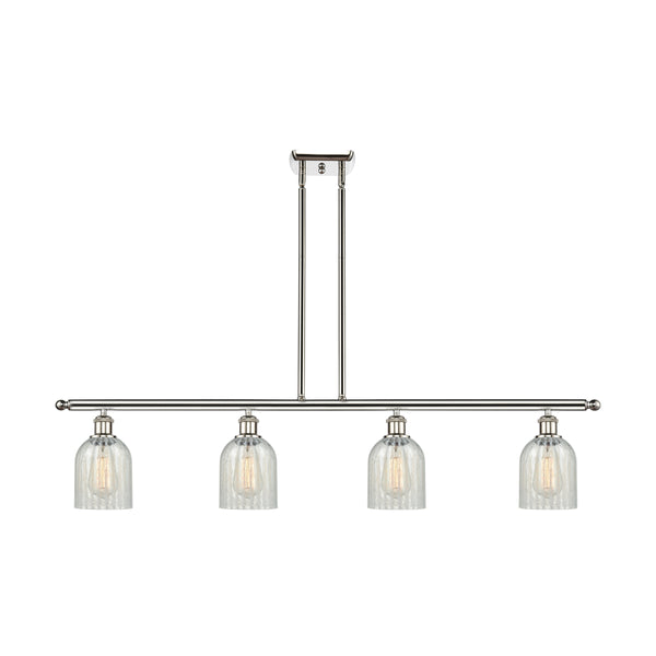 Caledonia Island Light shown in the Polished Nickel finish with a Mouchette shade