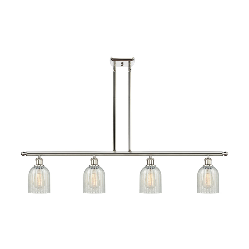 Caledonia Island Light shown in the Polished Nickel finish with a Mouchette shade