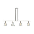 Conesus Island Light shown in the Polished Nickel finish with a Clear Crackle shade