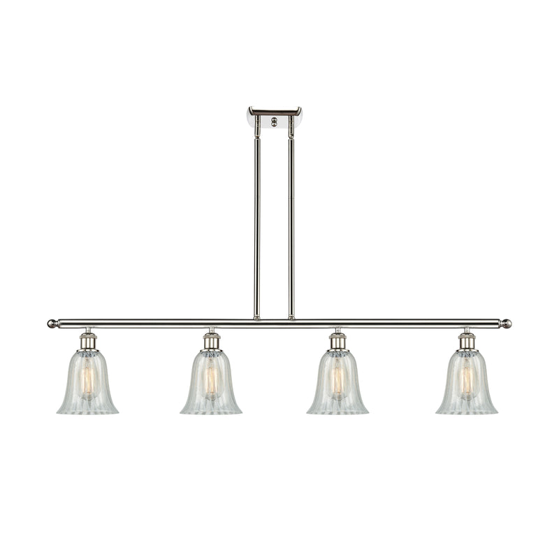 Hanover Island Light shown in the Polished Nickel finish with a Mouchette shade