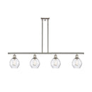 Waverly Island Light shown in the Polished Nickel finish with a Clear shade