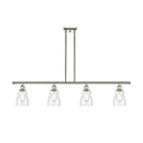 Ellery Island Light shown in the Polished Nickel finish with a Seedy shade