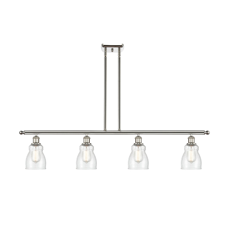 Ellery Island Light shown in the Polished Nickel finish with a Seedy shade