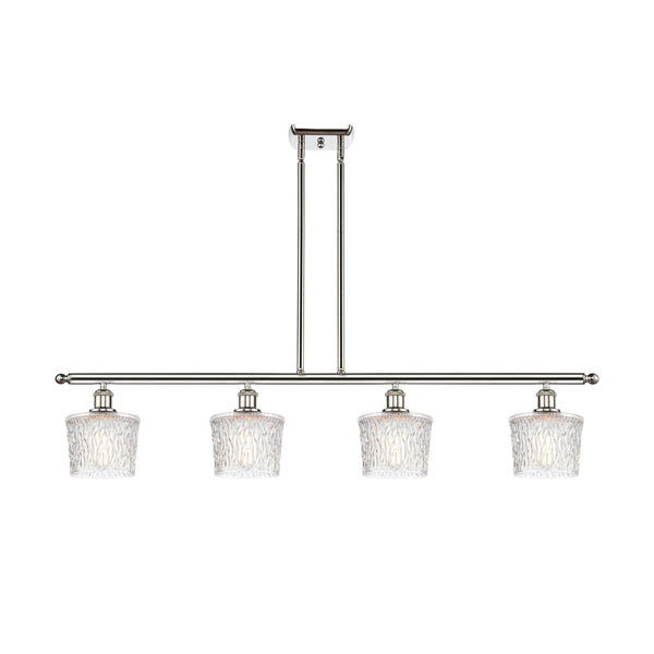 Niagra Island Light shown in the Polished Nickel finish with a Clear shade