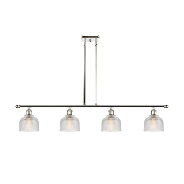 Dayton Island Light shown in the Polished Nickel finish with a Clear shade