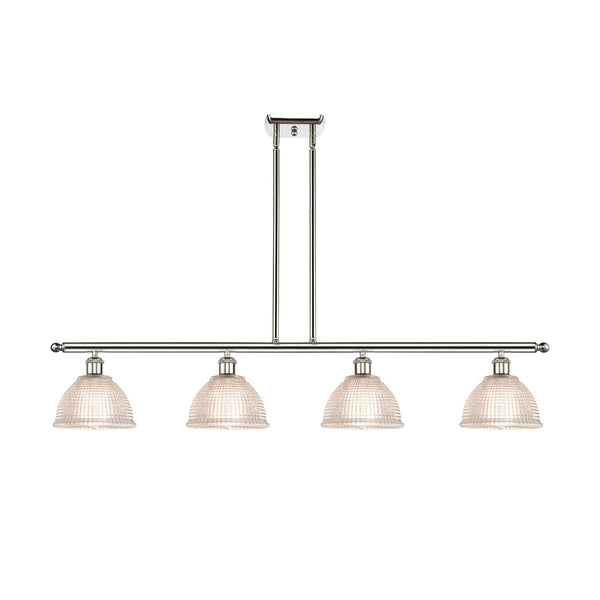 Arietta Island Light shown in the Polished Nickel finish with a Clear shade