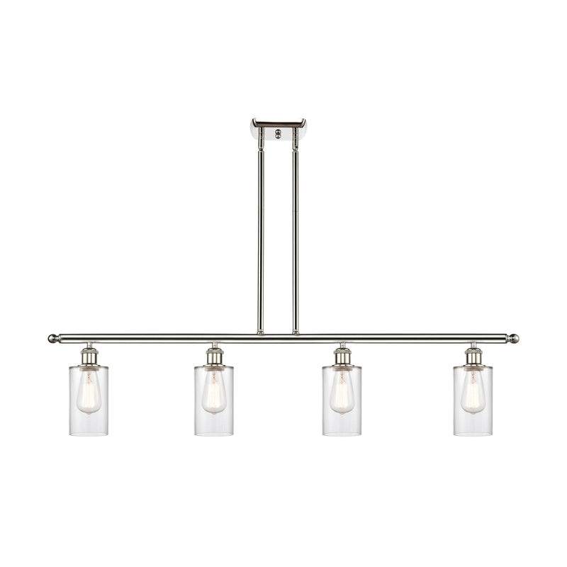 Clymer Island Light shown in the Polished Nickel finish with a Clear shade