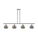 Fenton Island Light shown in the Polished Nickel finish with a Plated Smoke shade