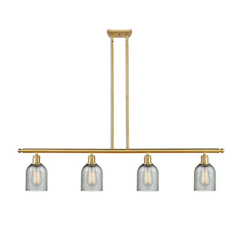 Caledonia Island Light shown in the Satin Gold finish with a Charcoal shade