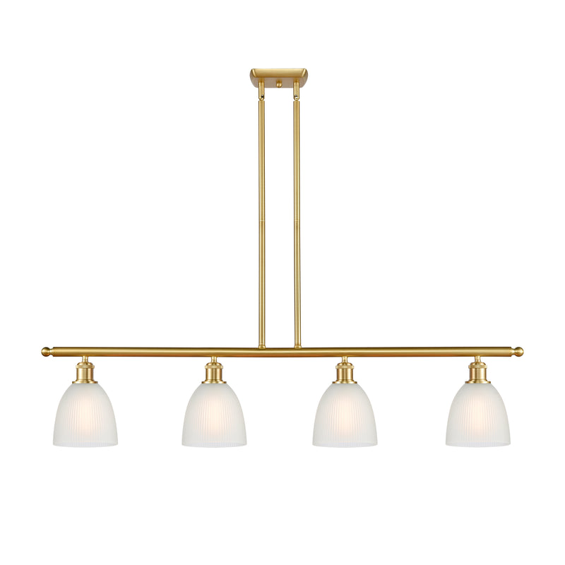 Castile Island Light shown in the Satin Gold finish with a White shade