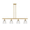 Castile Island Light shown in the Satin Gold finish with a Clear shade