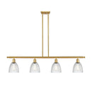 Castile Island Light shown in the Satin Gold finish with a Clear shade