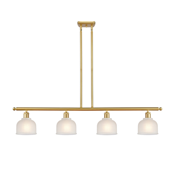 Dayton Island Light shown in the Satin Gold finish with a White shade