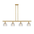 Dayton Island Light shown in the Satin Gold finish with a Clear shade