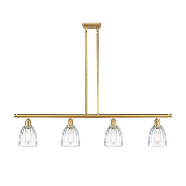 Brookfield Island Light shown in the Satin Gold finish with a Clear shade