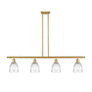 Brookfield Island Light shown in the Satin Gold finish with a Clear shade