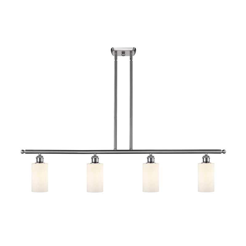 Clymer Island Light shown in the Brushed Satin Nickel finish with a Matte White shade