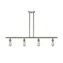 Bare Bulb Island Light shown in the Brushed Satin Nickel finish