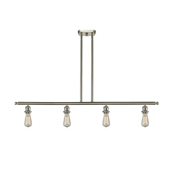 Bare Bulb Island Light shown in the Brushed Satin Nickel finish