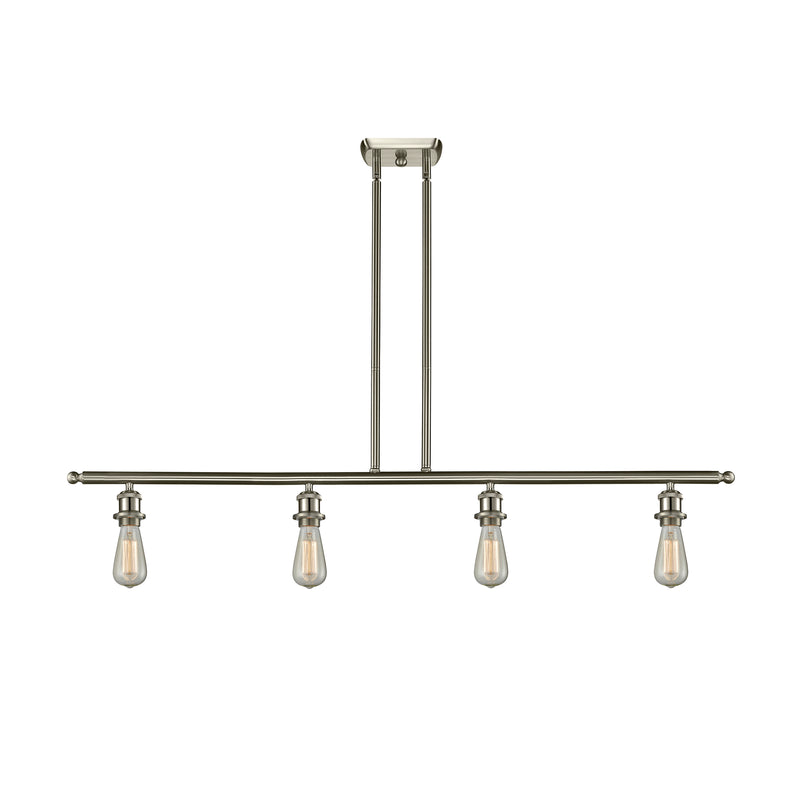 Bare Bulb Island Light shown in the Brushed Satin Nickel finish