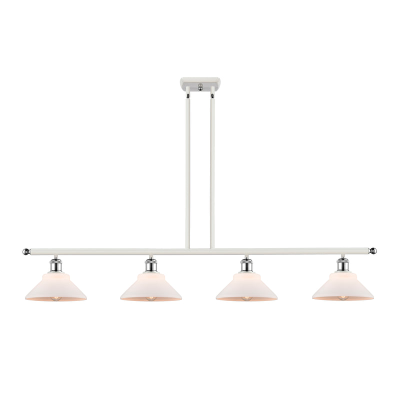 Orwell Island Light shown in the White and Polished Chrome finish with a Matte White shade