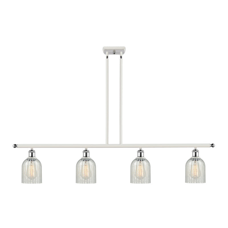 Caledonia Island Light shown in the White and Polished Chrome finish with a Mouchette shade