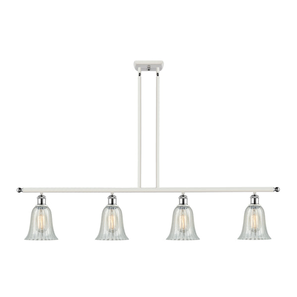 Hanover Island Light shown in the White and Polished Chrome finish with a Mouchette shade