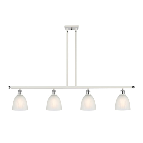 Castile Island Light shown in the White and Polished Chrome finish with a White shade