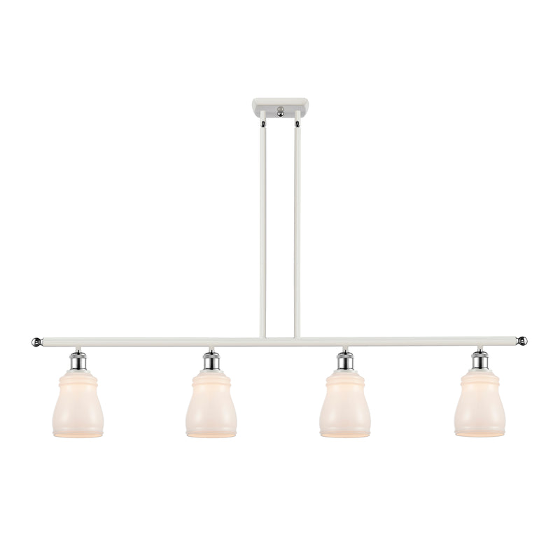 Ellery Island Light shown in the White and Polished Chrome finish with a White shade