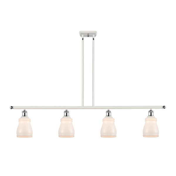 Ellery Island Light shown in the White and Polished Chrome finish with a White shade