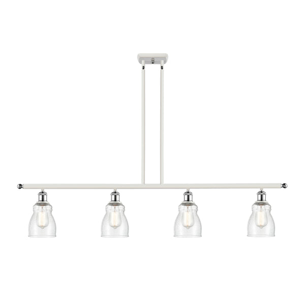 Ellery Island Light shown in the White and Polished Chrome finish with a Seedy shade