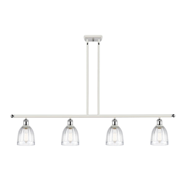 Brookfield Island Light shown in the White and Polished Chrome finish with a Clear shade