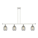 Eaton Island Light shown in the White and Polished Chrome finish with a Clear shade