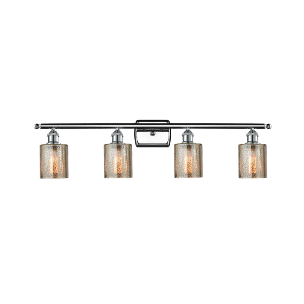 Cobbleskill Bath Vanity Light shown in the Polished Chrome finish with a Mercury shade