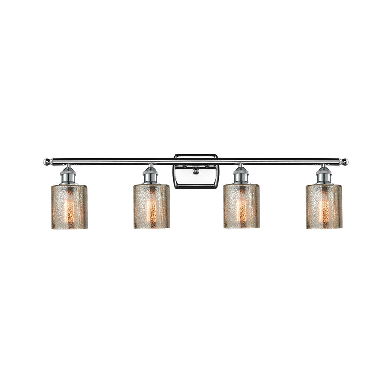 Cobbleskill Bath Vanity Light shown in the Polished Chrome finish with a Mercury shade